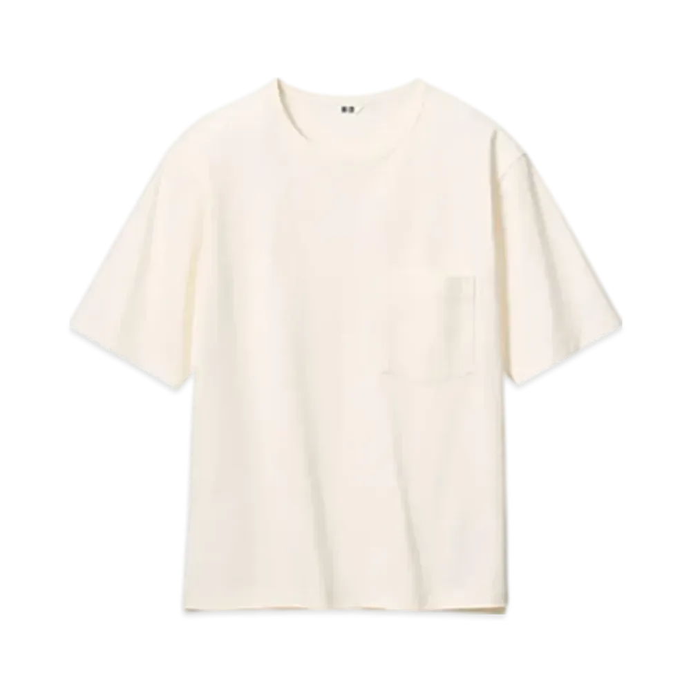 Uniqlo U 24SS AIRism Cotton Relaxed Fit Crew Neck T-Shirt "Off White"