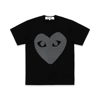 PLAY COMME des GARCONS Cotton Jersey Print T-Shirt "Black"