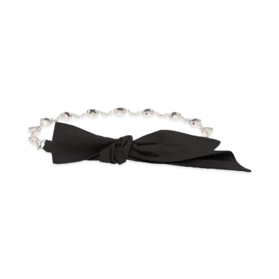 MIU MIU Crystal Chain Belt "Black"