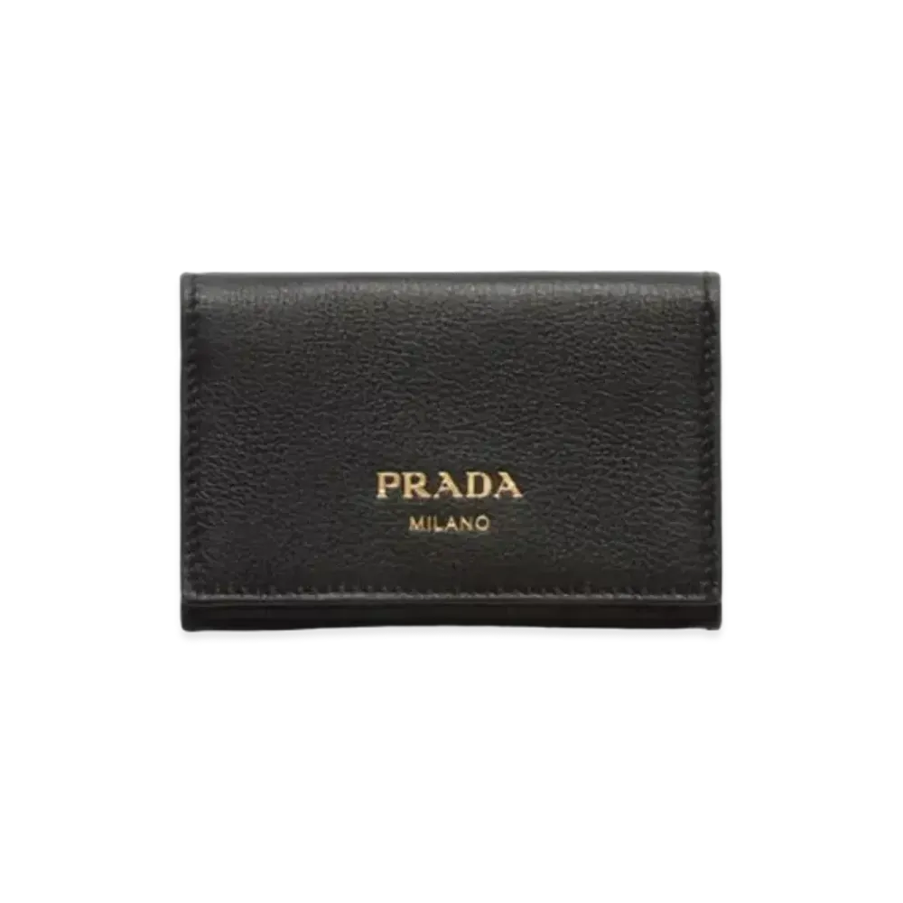PRADA Leather Card Holder "Black"
