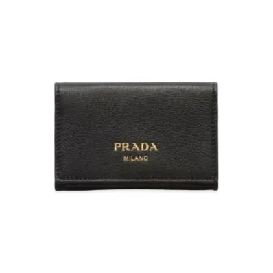 PRADA Leather Card Holder "Black"