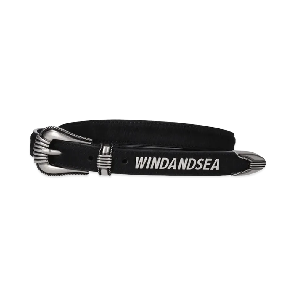 WIND AND SEA Cow Leather Belt "Black"