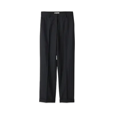 MIU MIU Women's Pinstriped Pants "Black"