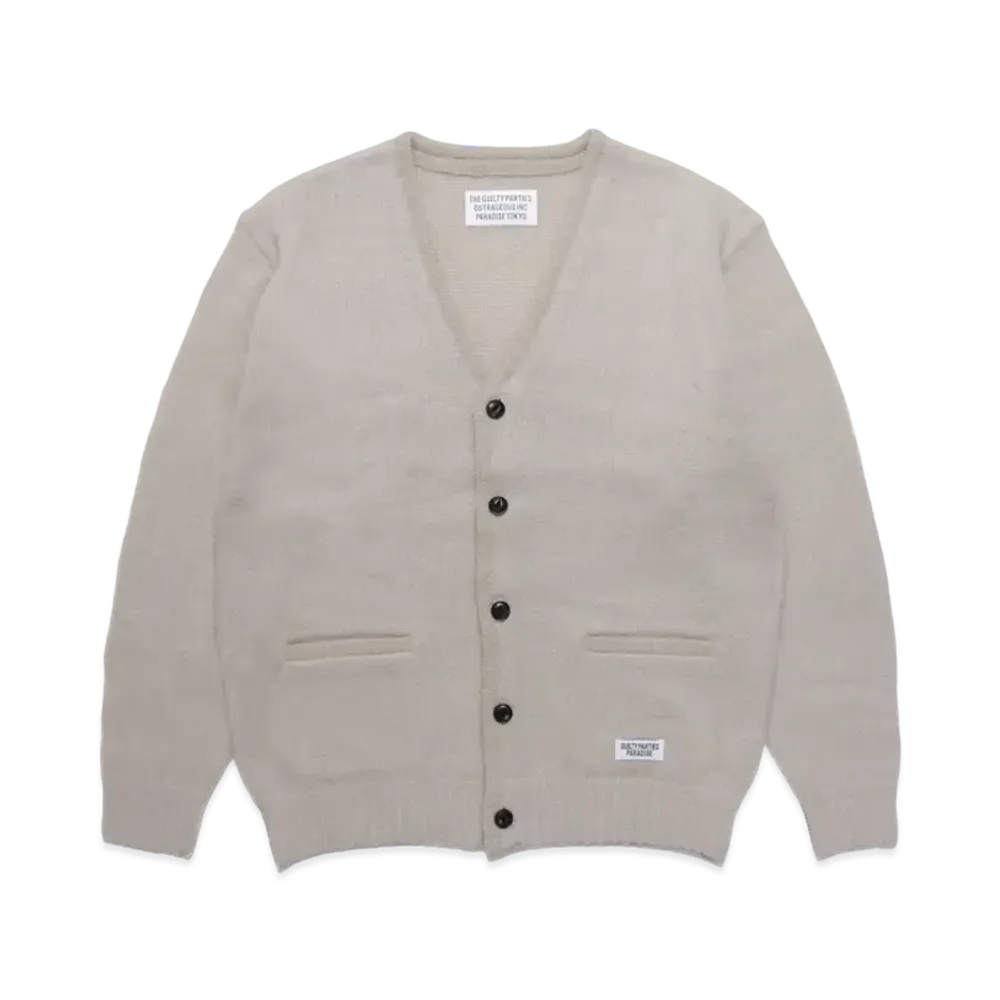 WACKO MARIA PREMIUM MOHAIR KNIT CARDIGAN "Grey"