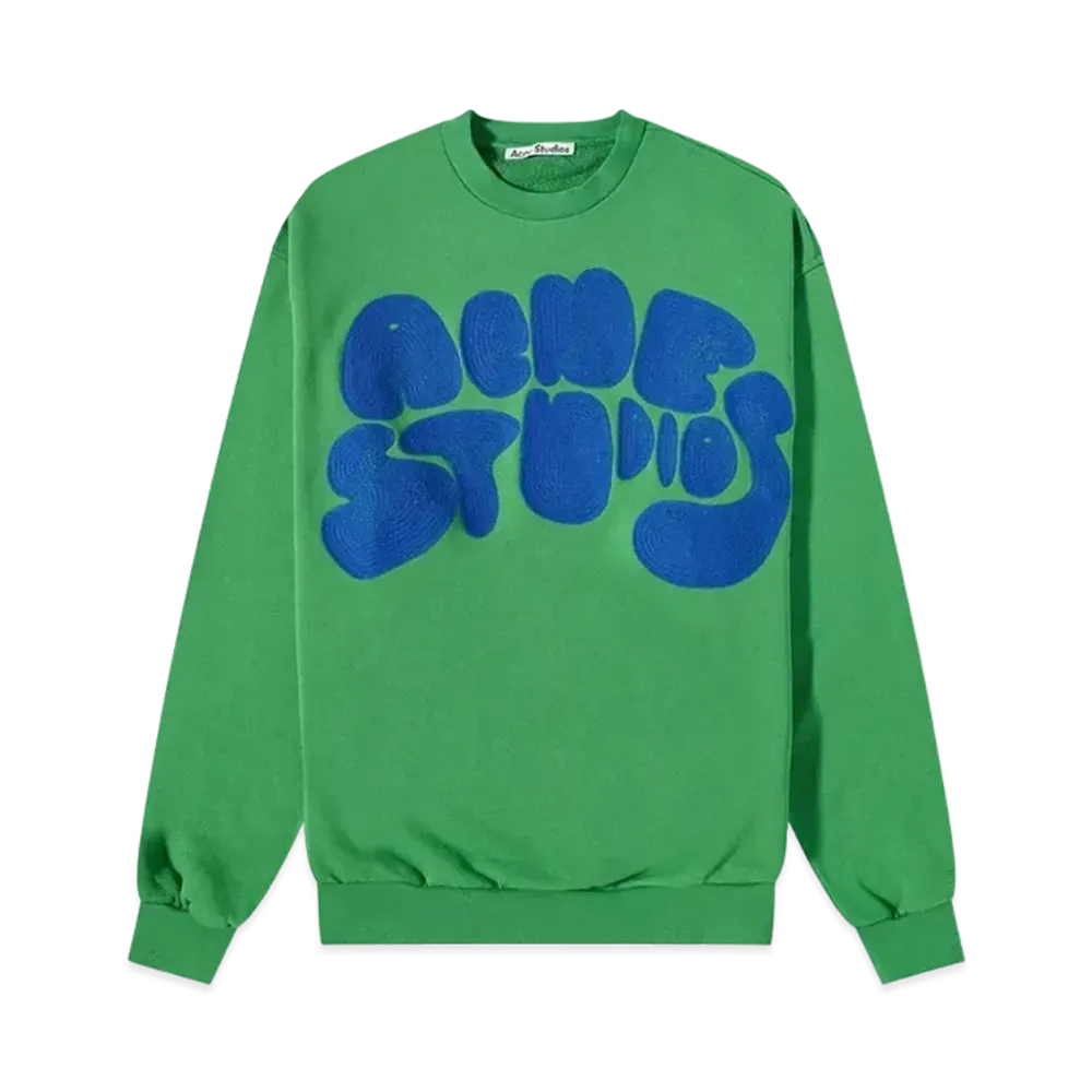 Acne Studios Bubble Logo Sweatshirt "Electric Green"