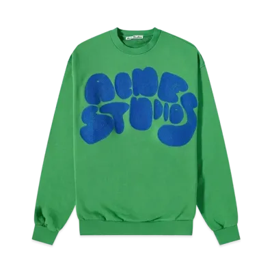 Acne Studios Bubble Logo Sweatshirt "Electric Green"