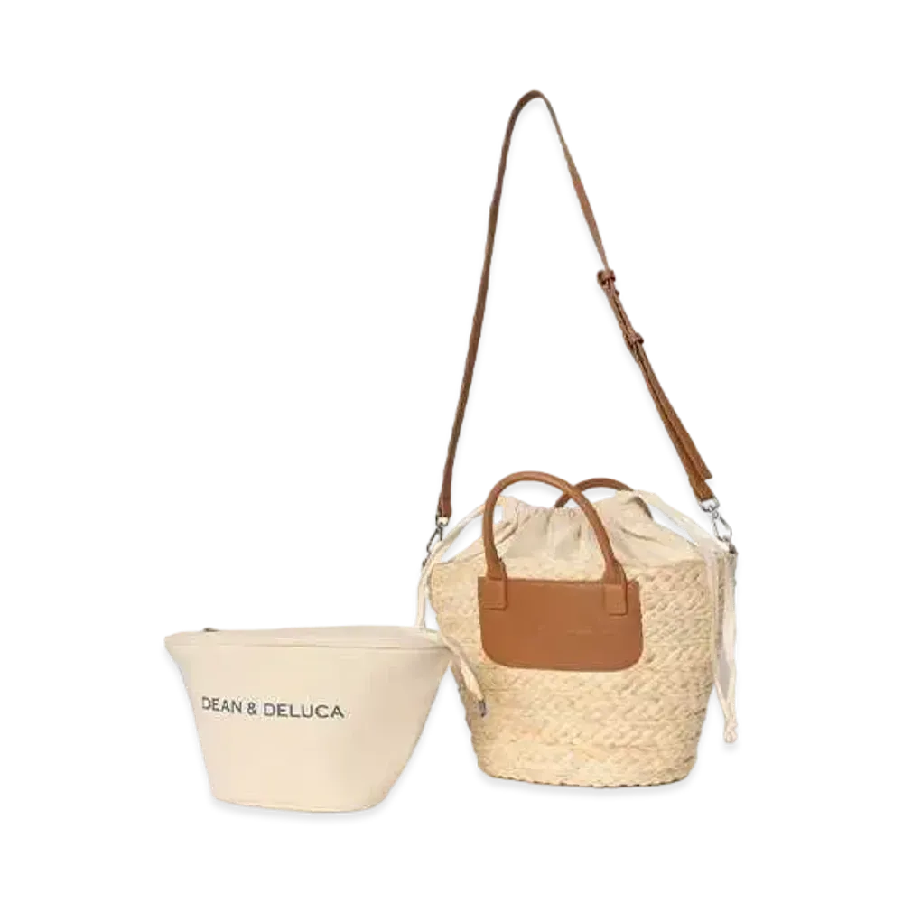 DEAN & DELUCA x BEAMS COUTURE Cooler Basket Bag Small "Natural"