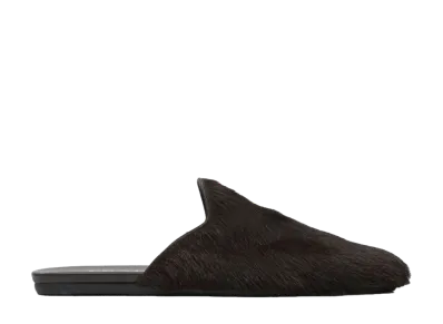 PRADA Women's Pony Hair Mules "Brown"