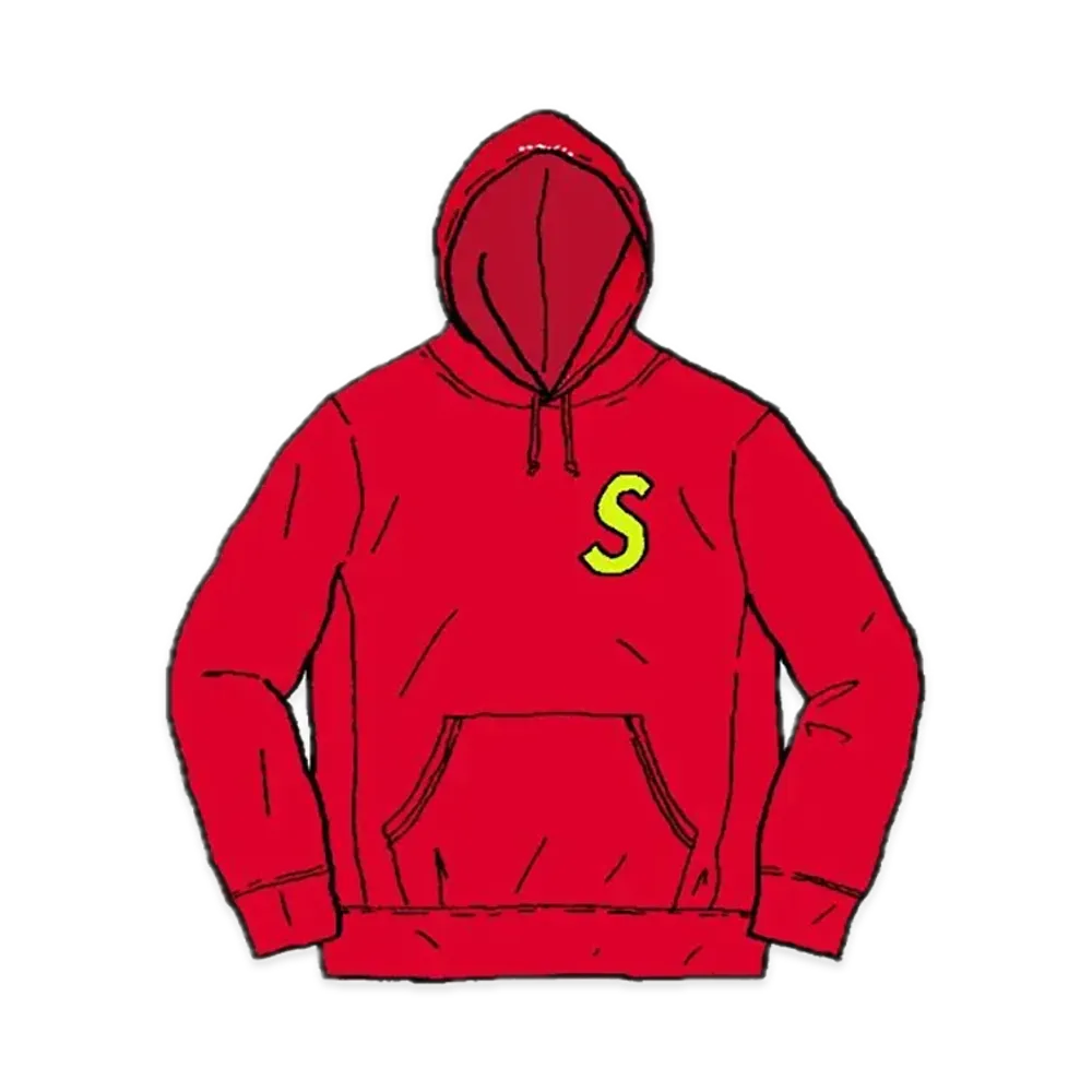 シュプリーム エス ロゴ フーデッド スウェットシャツ "レッド" (19FW)