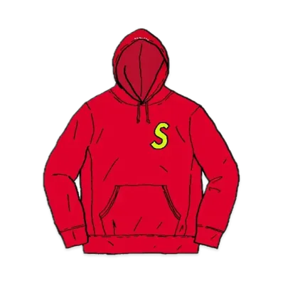 Supreme S Logo Hooded Sweatshirt "Red" (19FW)
