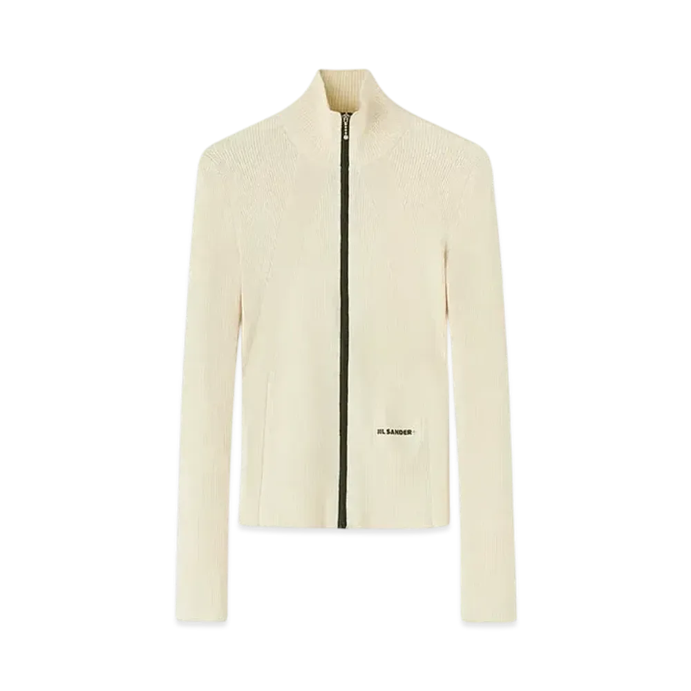 Jil Sander Women's Zip-up Cardigan "Coconut"