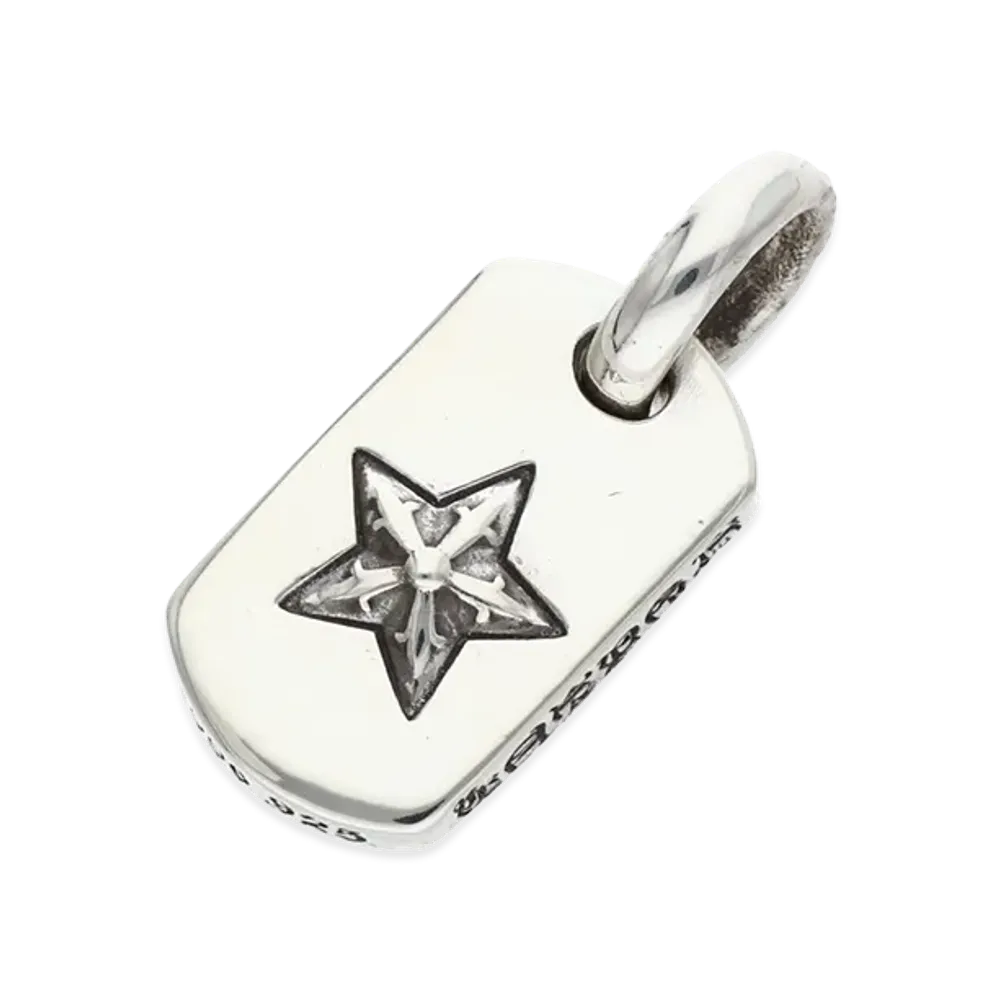 Chrome Hearts Tiny Star Dog Tag Charm "Silver"