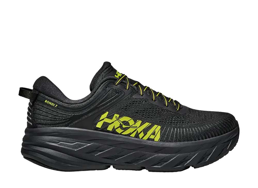Hoka Bondi 7 "Black/Hoka Citrus"