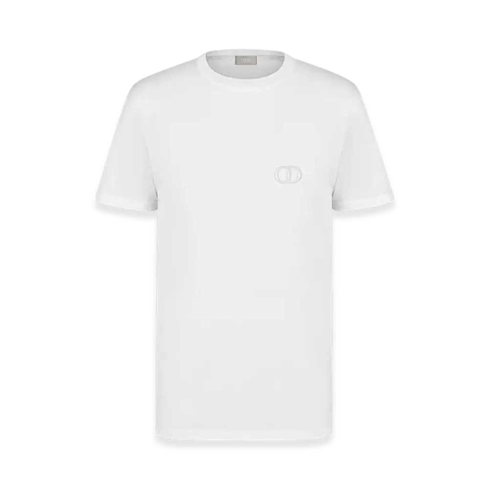 Dior CD Icon Regular-Fit T-Shirt Organic Jersey "White"