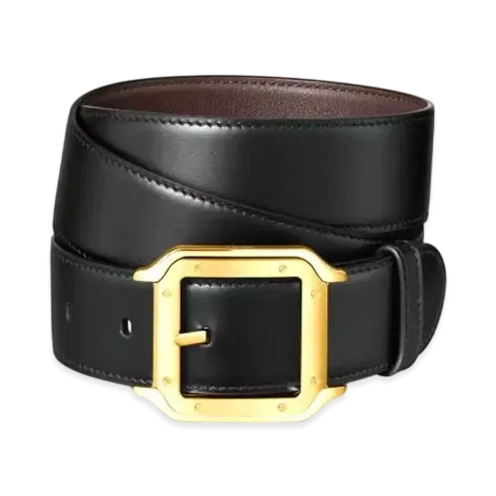 Cartier Belt, Santos de Cartier "Black/Ebony/Gold"