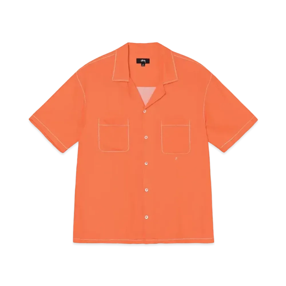 Stussy CONTRAST PICK STITCHED SHIRT "Peach"