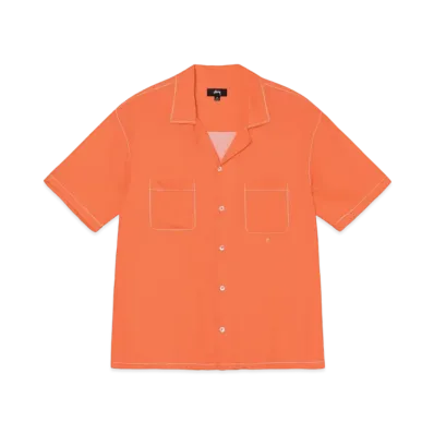 Stussy CONTRAST PICK STITCHED SHIRT "Peach"