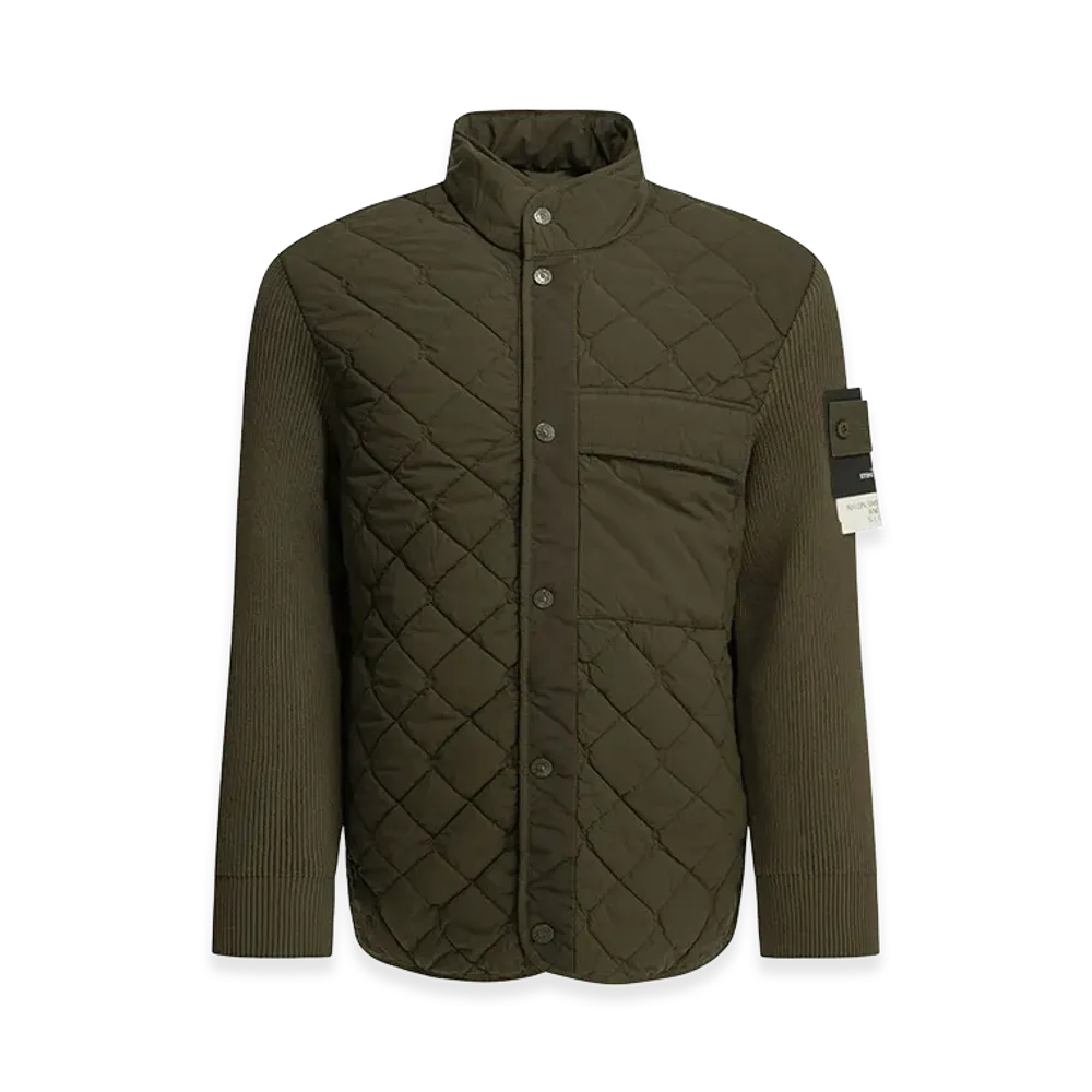 Stone Island Quilted Jacket with Logo "Green"