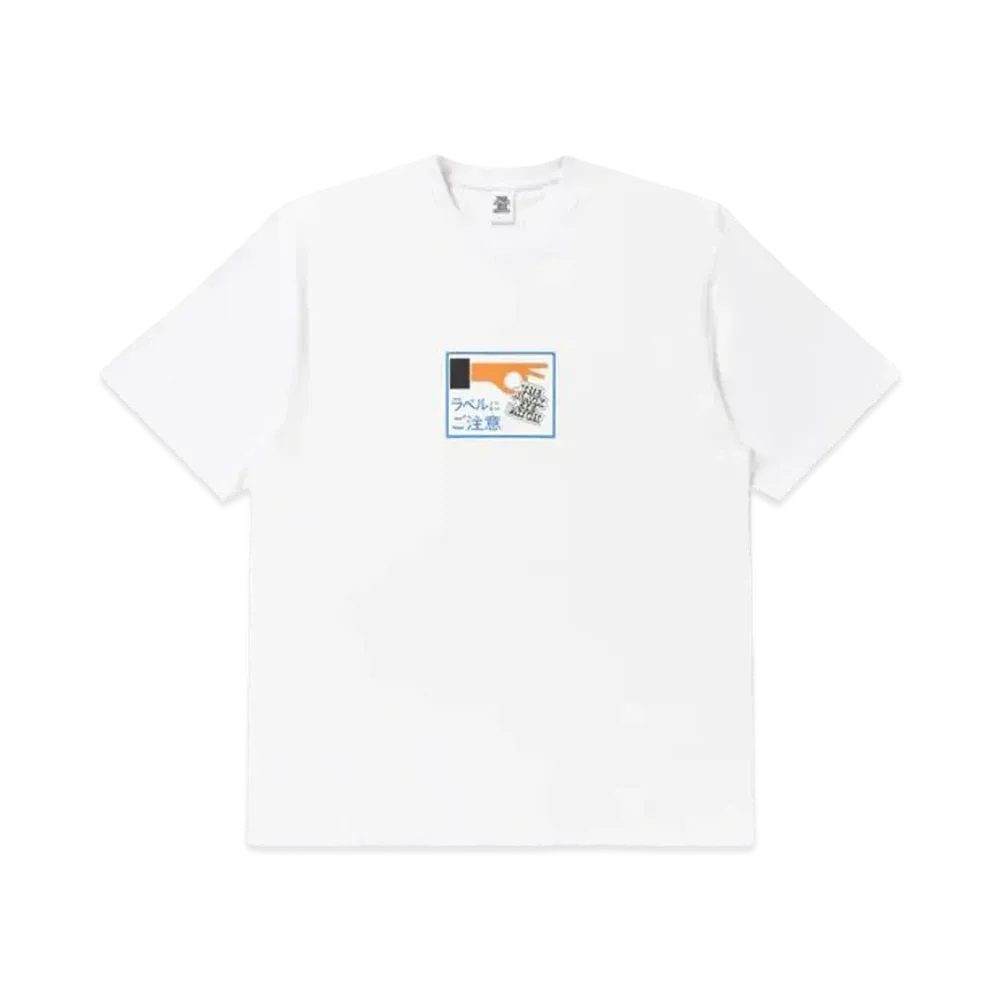 BlackEyePatch Label Caution Tee "White"