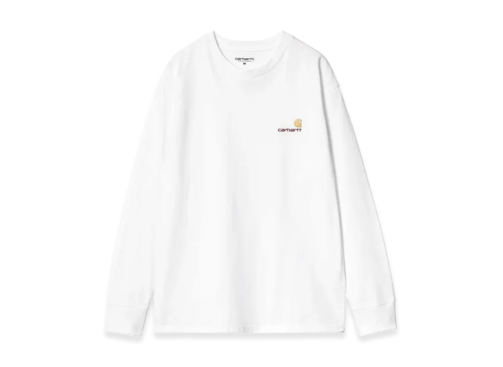 Carhartt WIP L/S American Script T-Shirt "White"