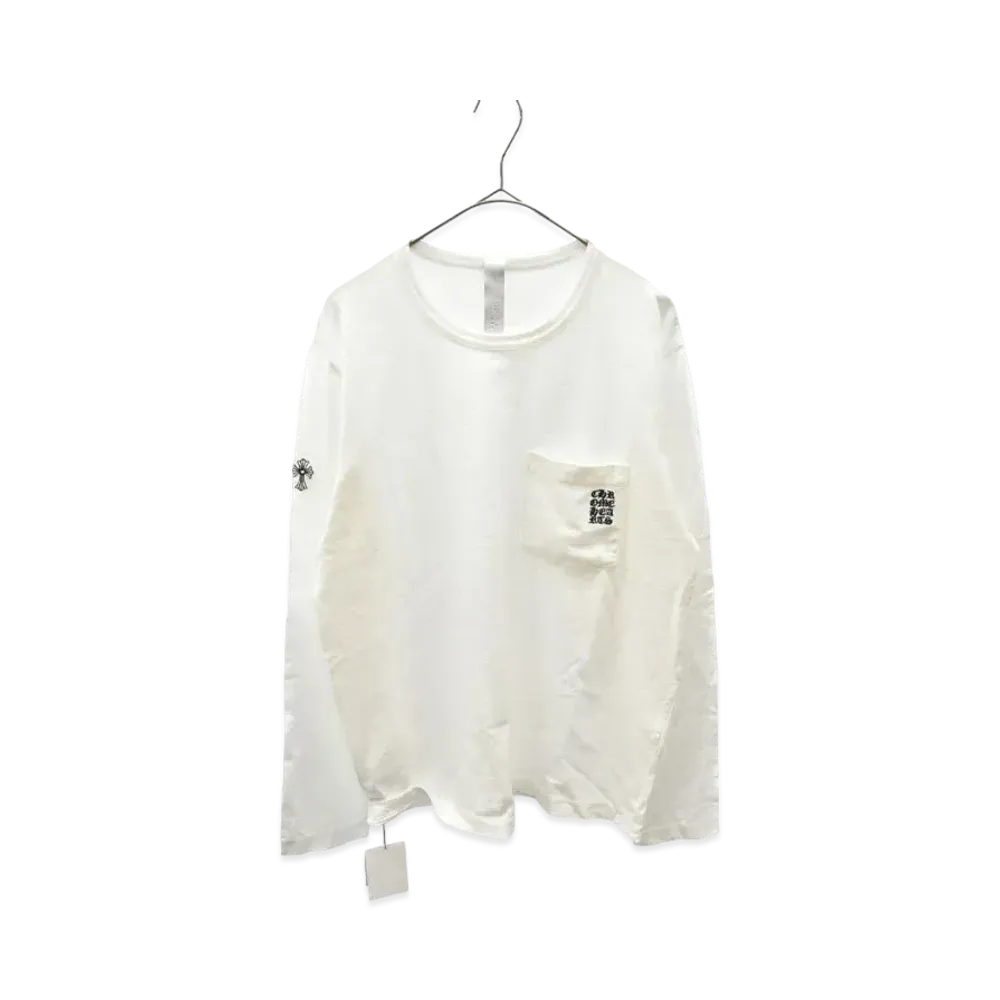 Chrome Hearts Y Not Front Embroidery L/S Cut Saw "White"