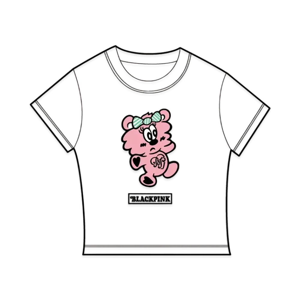 Verdy x BLACKPINK Born Pink Pop Up Plush WMNS Baby T-Shirt "White"
