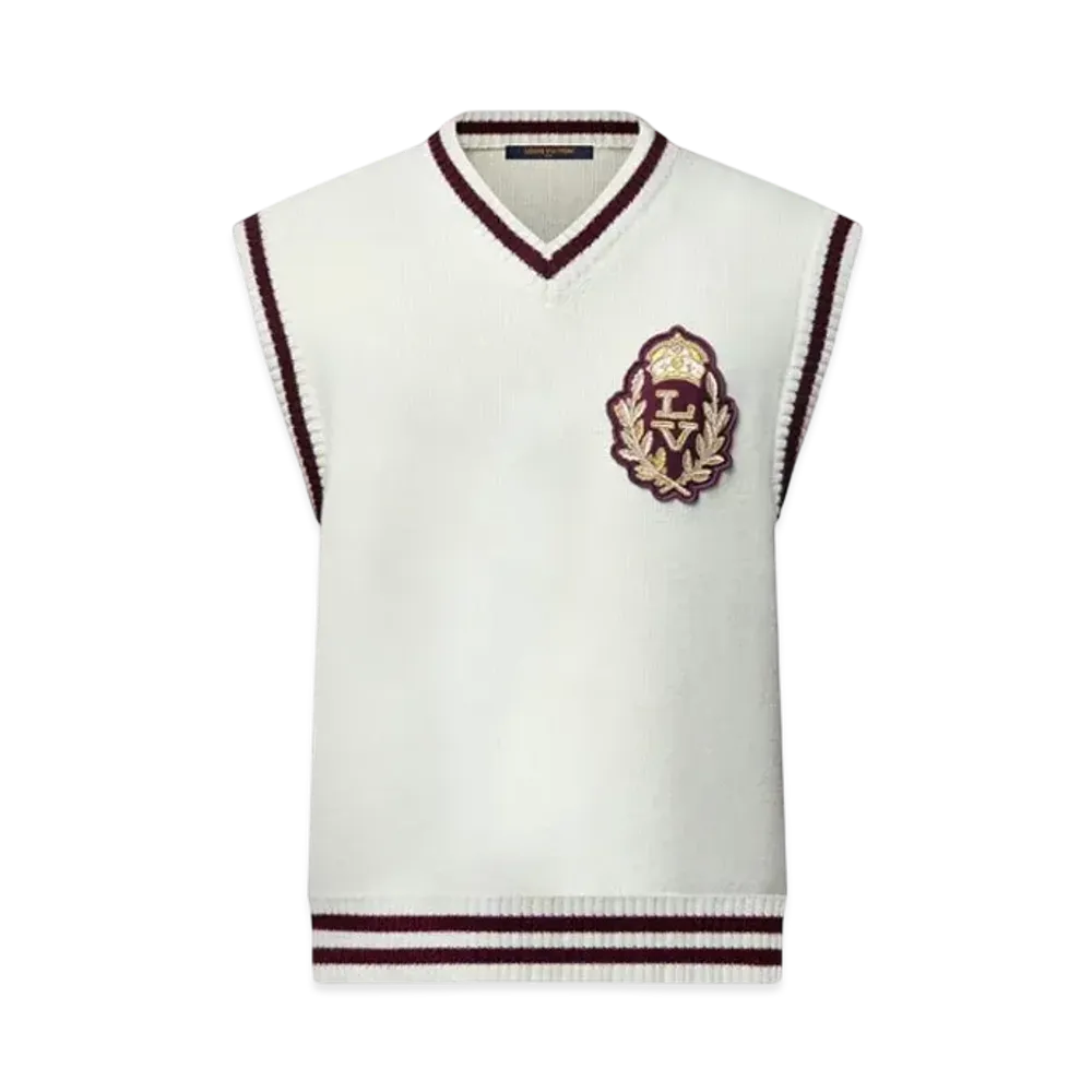 Louis Vuitton Embellished Wool Vest "Milky White"