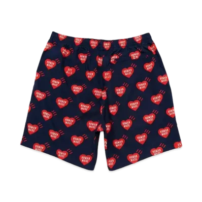 HUMAN MADE HEART ALOHA SHORTS "Navy"