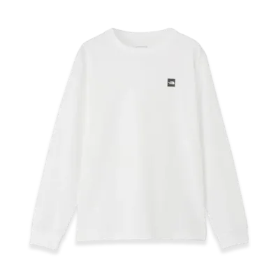 The North Face Ladies' Long Sleeve Small Box Logo Tee "White"