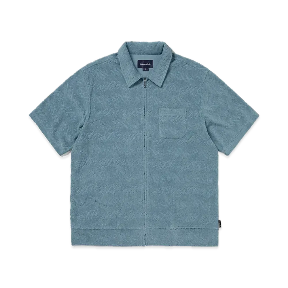 thisisneverthat Terry S/S Zip Shirt "Blue"