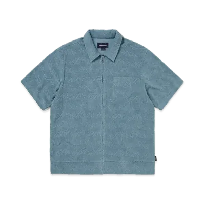 thisisneverthat Terry S/S Zip Shirt "Blue"