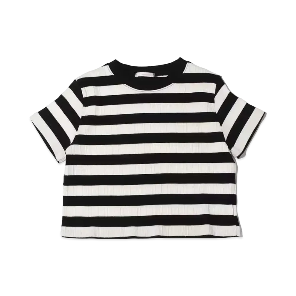 atmos pink Border Ribbed Mini T-Shirt "White"