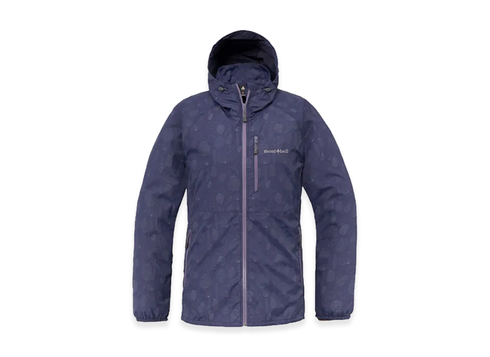 mont-bell Women's Wind Blast Print Parka "Purple"
