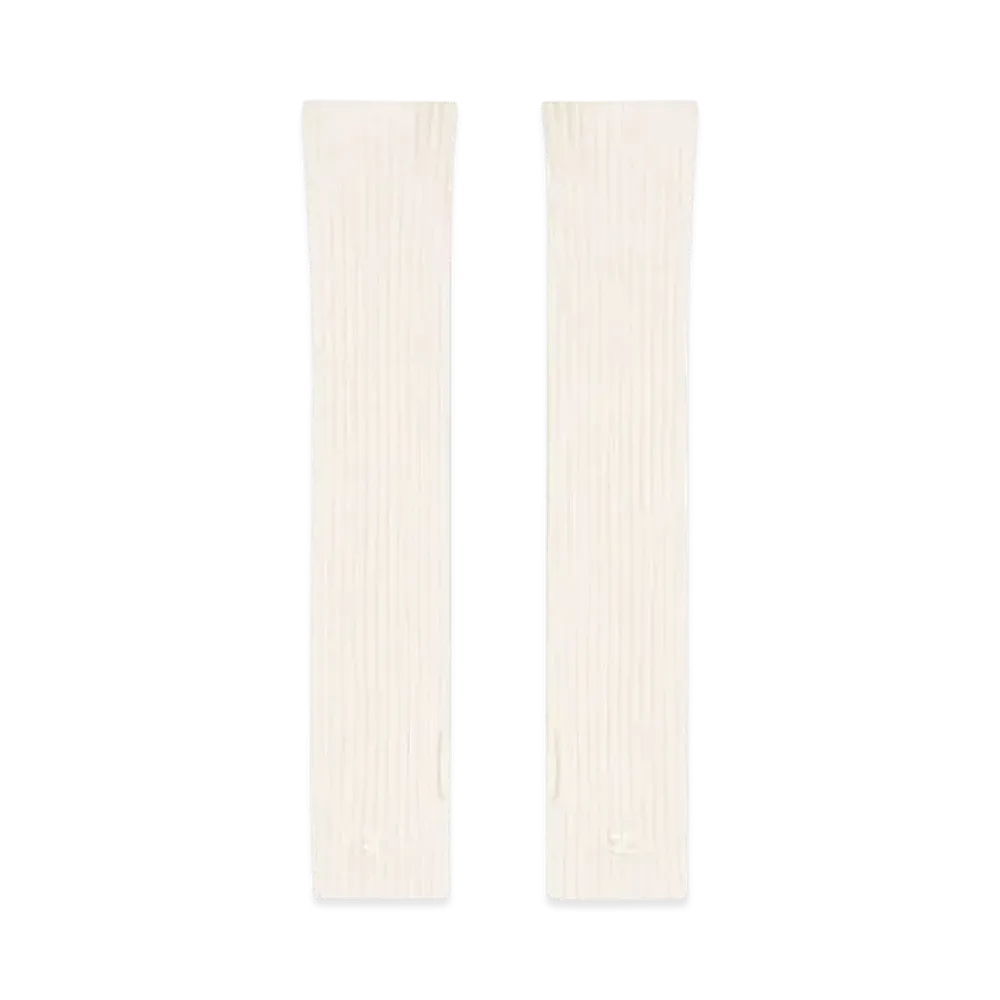 Courreges Ribbed Wool Mittens "Naturai Beige"