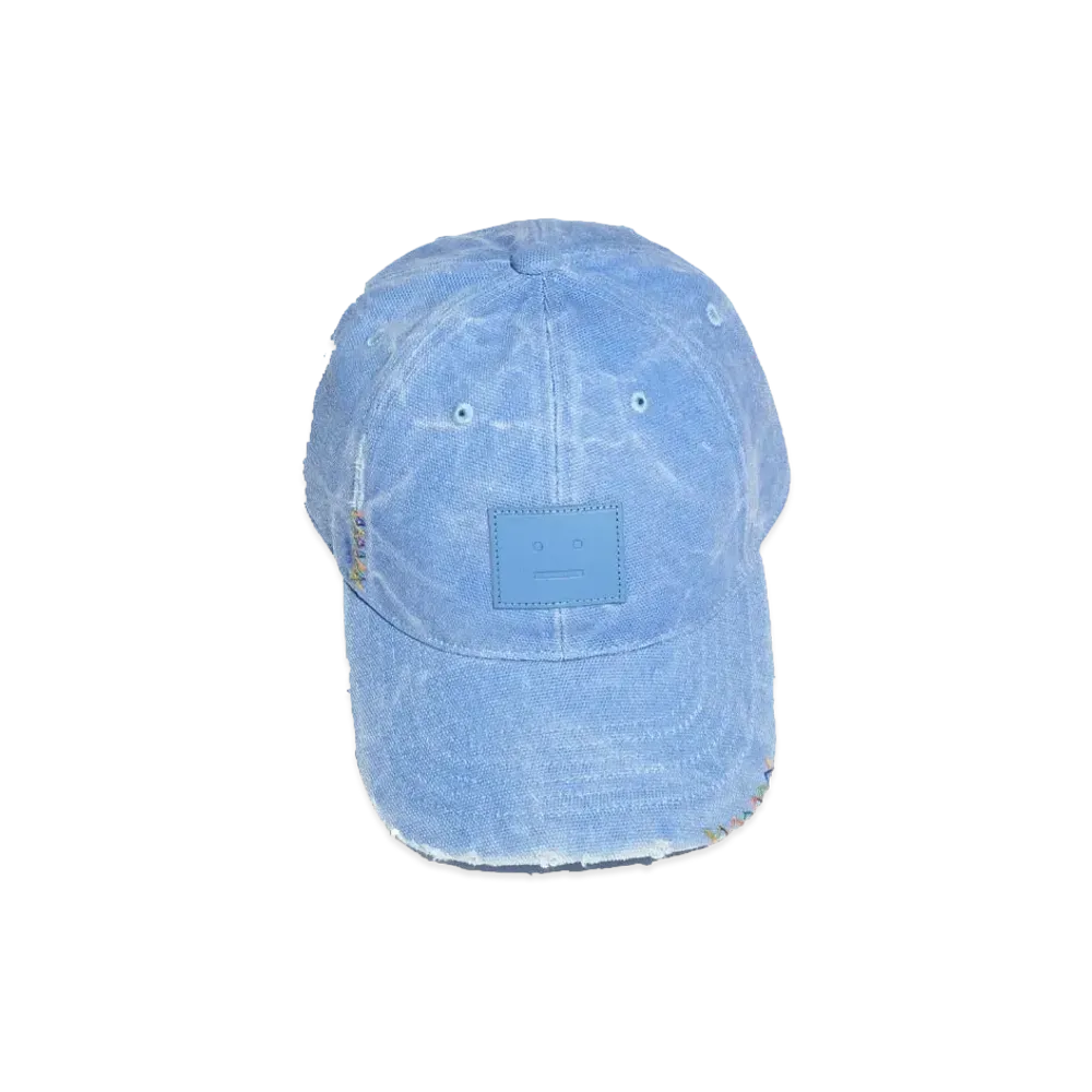 Acne Studios Leather Face Patch Cap "Powder Blue"