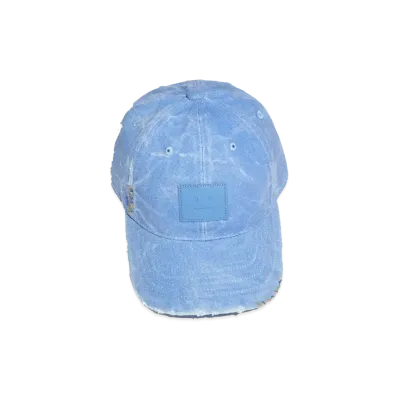 Acne Studios Leather Face Patch Cap "Powder Blue"