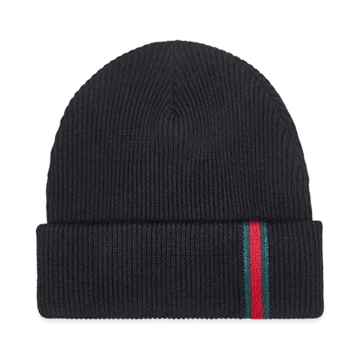GUCCI Wool Beanie Hat "Black"