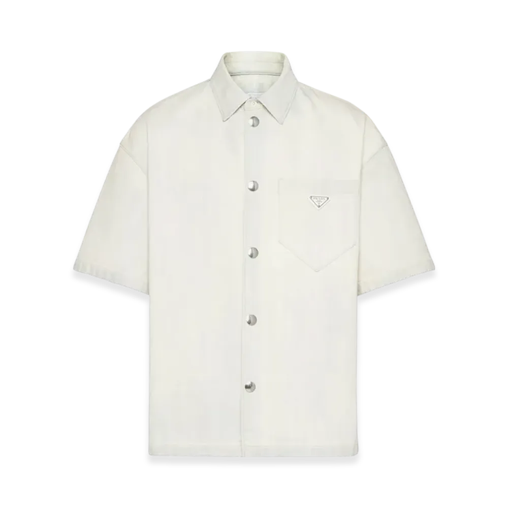 PRADA Denim S/S Shirt "Off White"