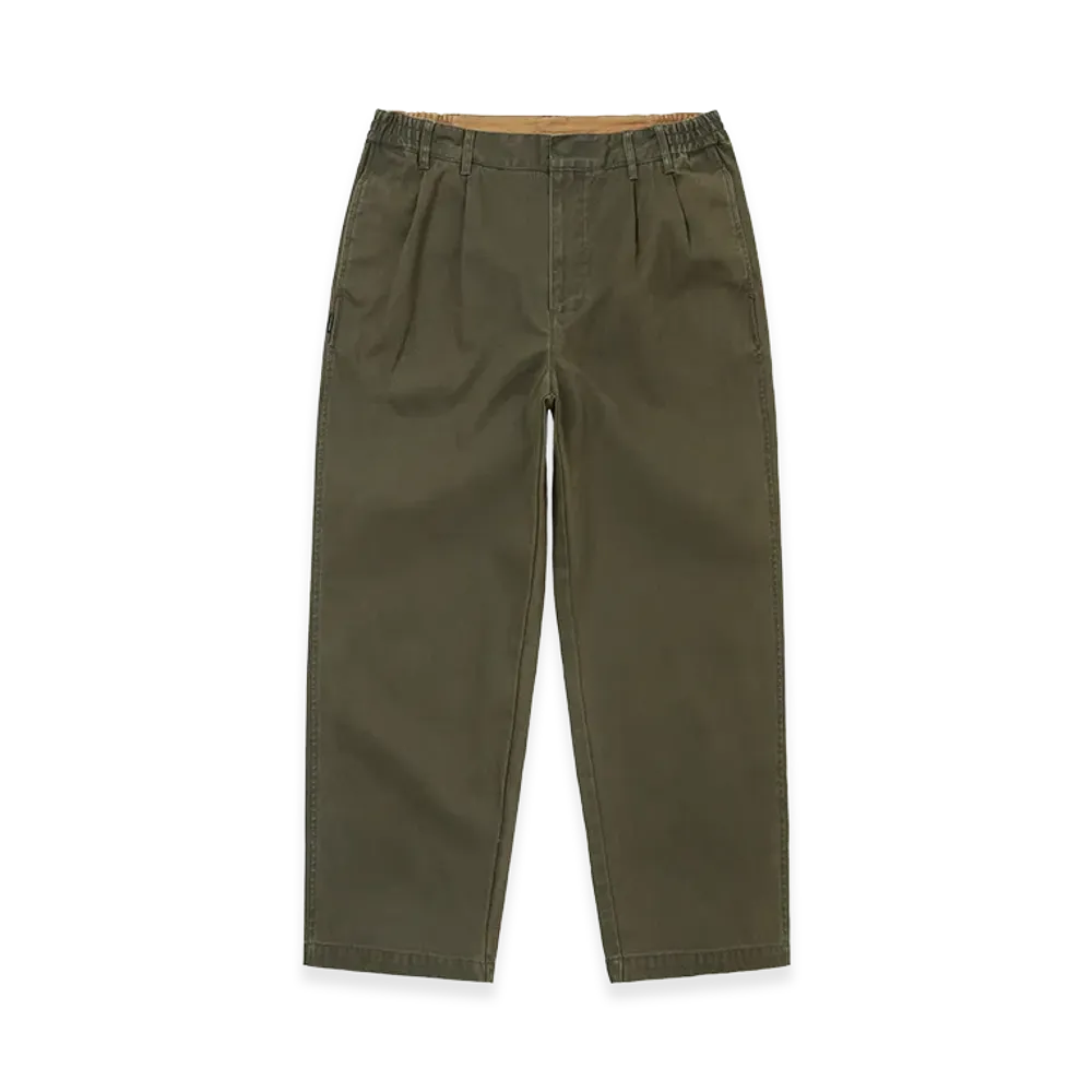 thisisneverthat Double Pleated Wide Pant "Dark Olive"