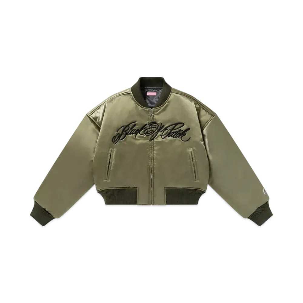 BlackEyePatch Low Script Stadium Jacket "Khaki"