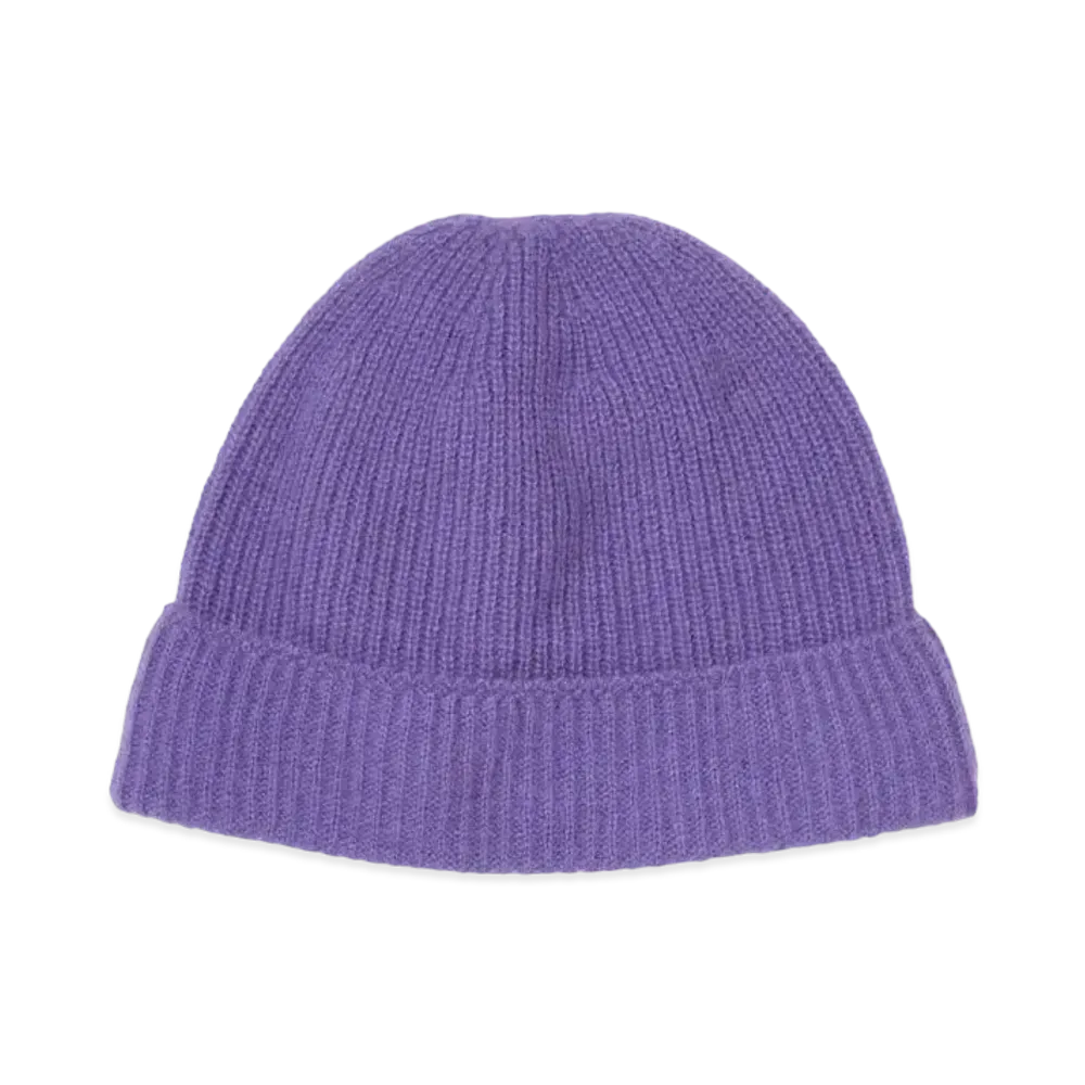 AURALEE Baby Cashmere Knit Cap "Purple"