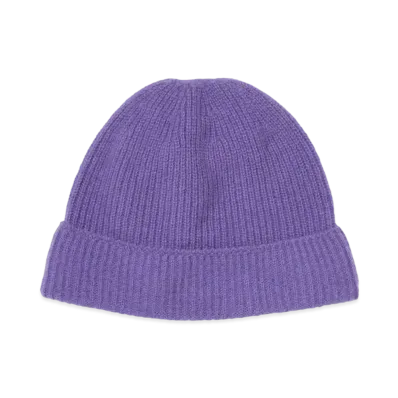 AURALEE Baby Cashmere Knit Cap "Purple"