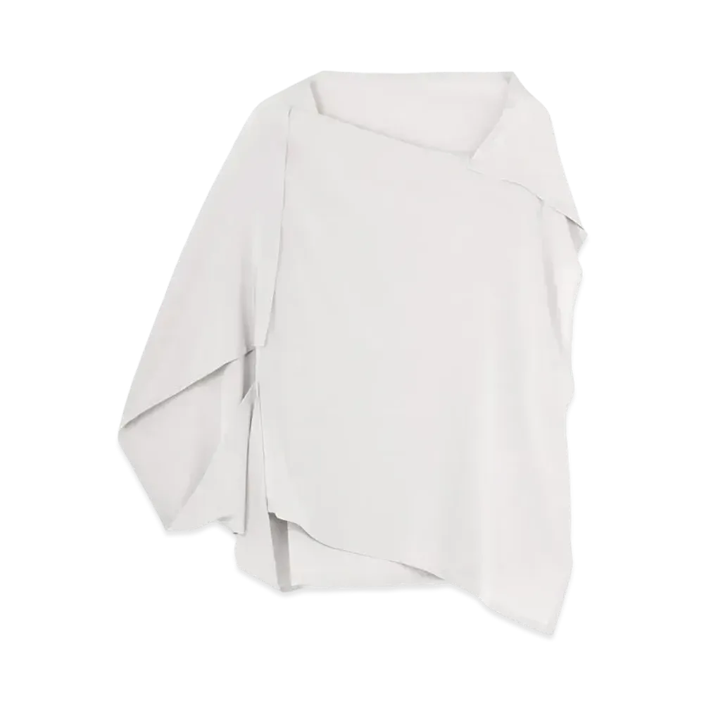 Yohji Yamamoto Y's TRIACETATE POLYESTER DE CHINE SQUARE BLOUSE "Gray"