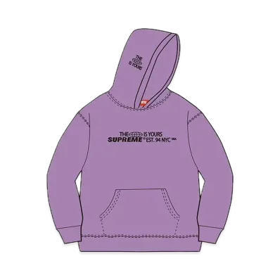 Supreme World Is Yours Hooded Sweatshirt "Violet"