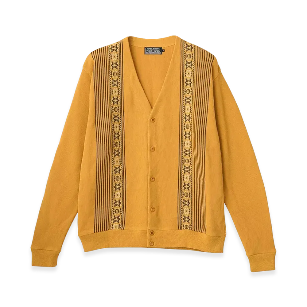 HYSTERIC GLAMOUR Stripe Jacquard Cardigan "Yellow"