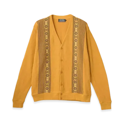 HYSTERIC GLAMOUR Stripe Jacquard Cardigan "Yellow"