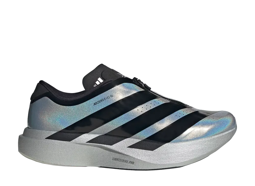 adidas Adizero Evo SL Zip "Silver Metallic/Core Black/Halo Silver"