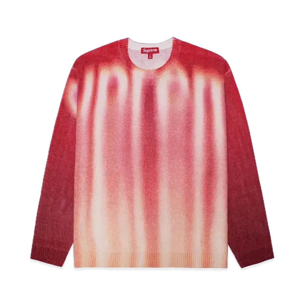 Supreme Blurred Logo Sweater "Red"