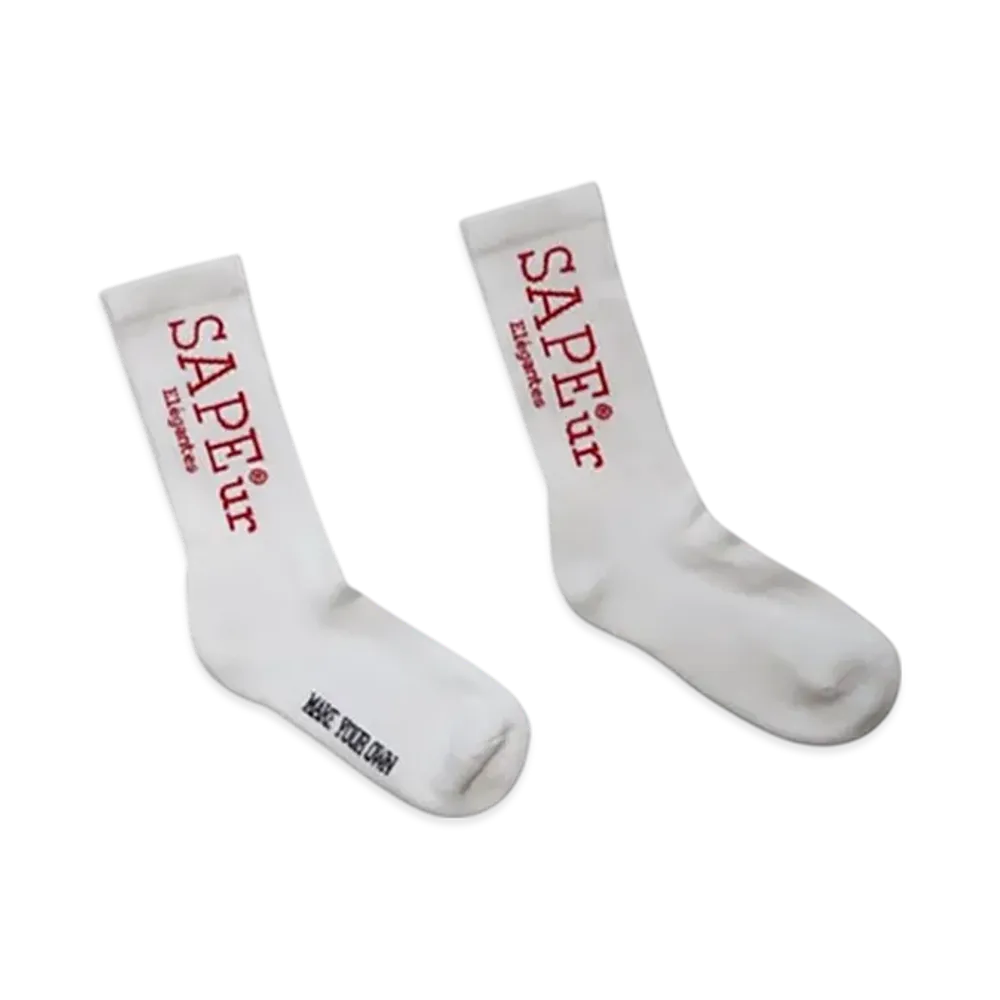 SAPEur Start Logo Socks "White"