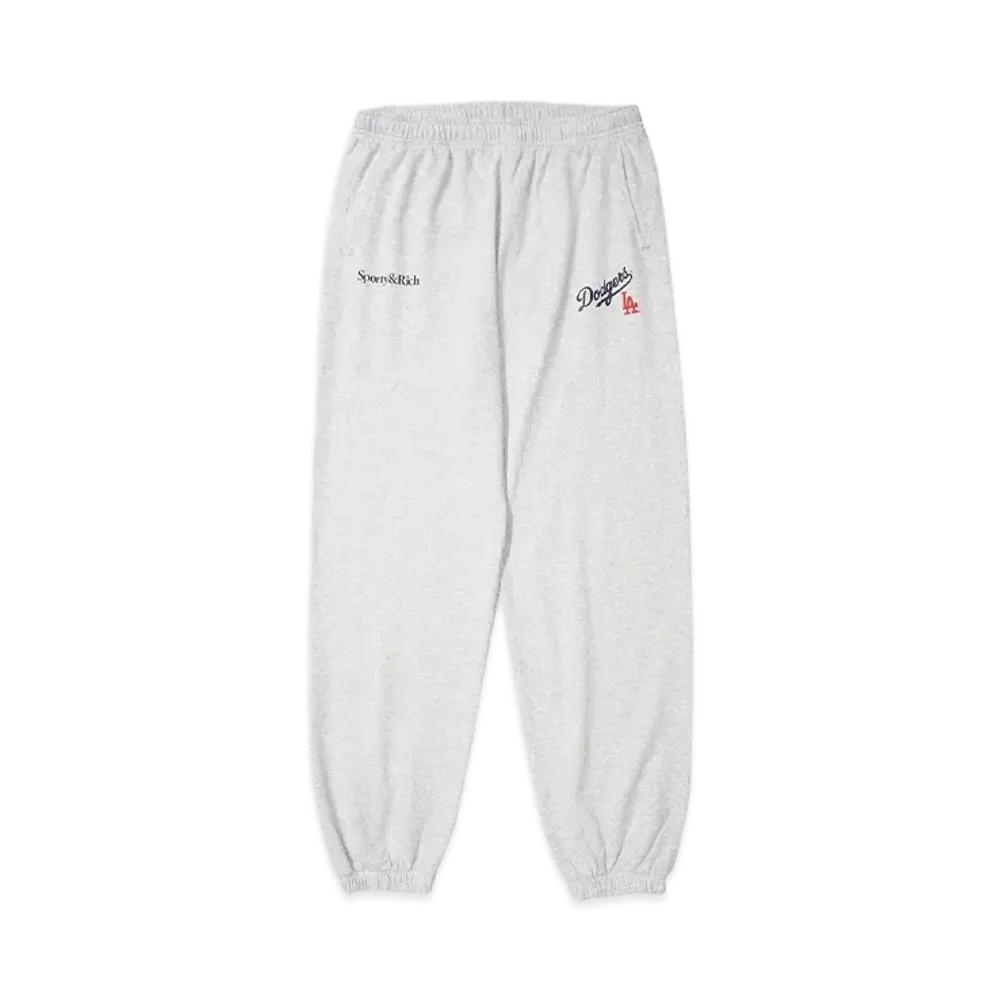 Sporty&Rich Dodgers Serif Sweatpant "HEATHER GRAY"